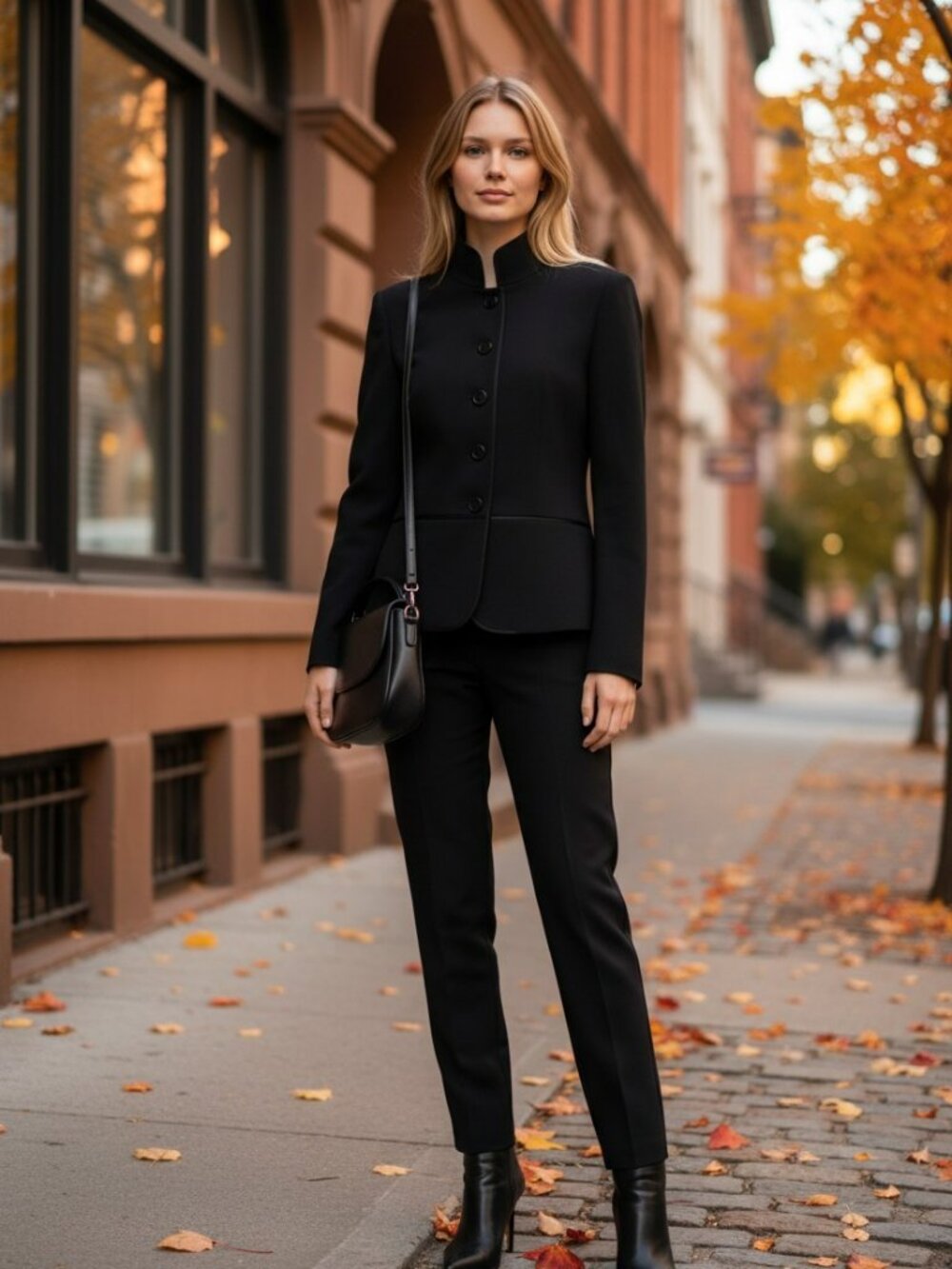 Linda Allard Ellen Tracy Black Blazer Jacket Size 6 Zip Front Suit Separate